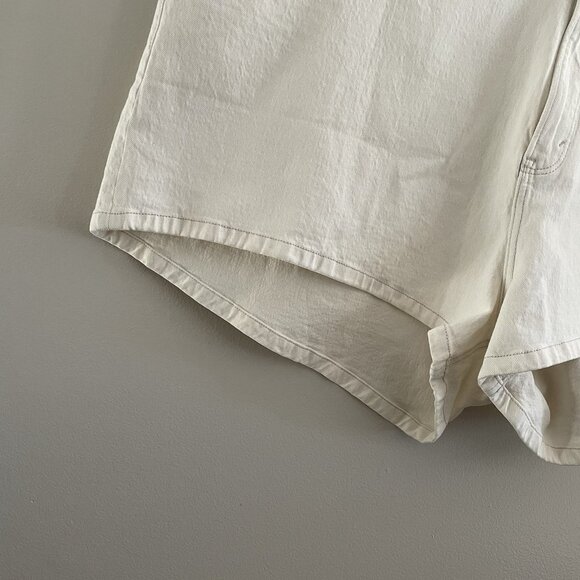 Abercrombie & Fitch Wmn Plus 37/24 Off White Curve Love High Rise Mom Short NWOT - Picture 3 of 10